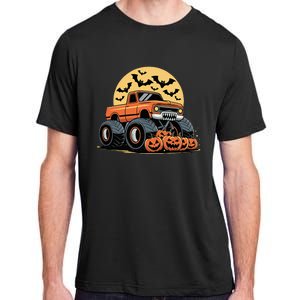 Halloween Monster Truck Pumpkins Adult ChromaSoft Performance T-Shirt