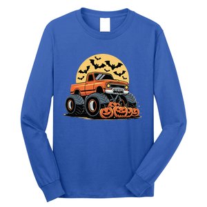 Halloween Monster Truck Pumpkins Long Sleeve Shirt