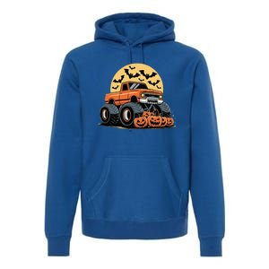 Halloween Monster Truck Pumpkins Premium Hoodie