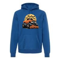 Halloween Monster Truck Pumpkins Premium Hoodie