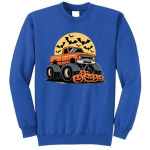 Halloween Monster Truck Pumpkins Tall Sweatshirt