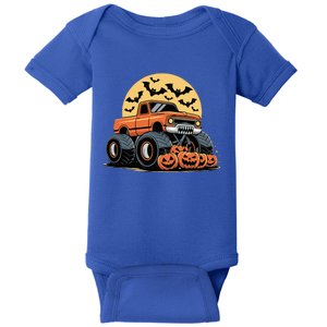 Halloween Monster Truck Pumpkins Baby Bodysuit