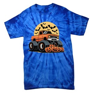 Halloween Monster Truck Pumpkins Tie-Dye T-Shirt