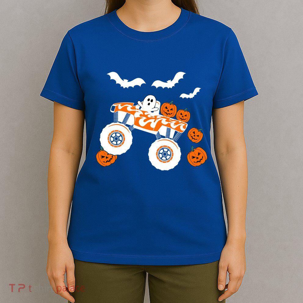 Halloween Monster Truck Ghost S Costume Gift T-Shirt