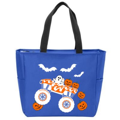 Halloween Monster Truck Ghost S Costume Gift Zip Tote Bag