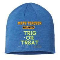 Halloween Math Teacher Trig Or Treat Math Enthusiast. Sustainable Beanie