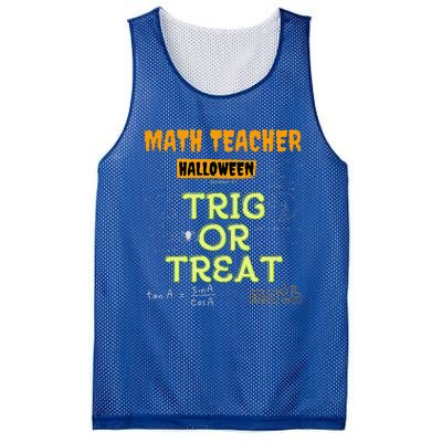 Halloween Math Teacher Trig Or Treat Math Enthusiast. Mesh Reversible Basketball Jersey Tank