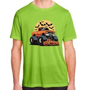 Halloween Monster Truck Pumpkins Gift Adult ChromaSoft Performance T-Shirt