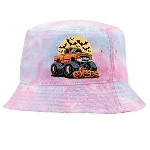 Halloween Monster Truck Pumpkins Gift Tie-Dyed Bucket Hat