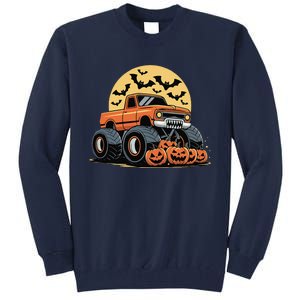 Halloween Monster Truck Pumpkins Gift Tall Sweatshirt