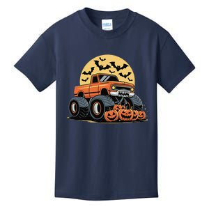 Halloween Monster Truck Pumpkins Gift Kids T-Shirt