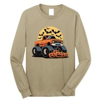 Halloween Monster Truck Pumpkins Gift Long Sleeve Shirt