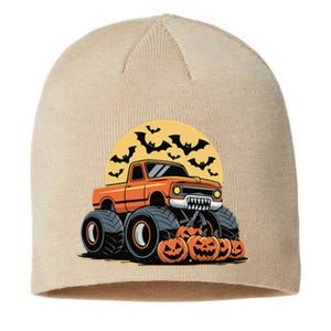 Halloween Monster Truck Pumpkins Gift Sustainable Beanie