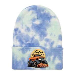 Halloween Monster Truck Pumpkins Gift Tie Dye 12in Knit Beanie