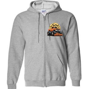 Halloween Monster Truck Pumpkins Gift Full Zip Hoodie