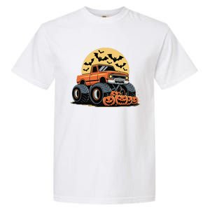 Halloween Monster Truck Pumpkins Gift Garment-Dyed Heavyweight T-Shirt