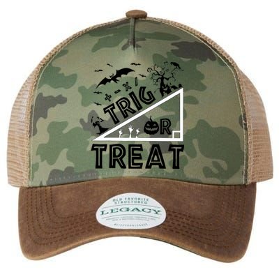 Halloween Math Teacher Trig Or Treat Student School College Legacy Tie Dye Trucker Hat