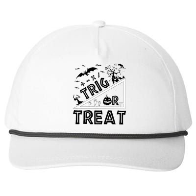 Halloween Math Teacher Trig Or Treat Student School College Snapback Five-Panel Rope Hat