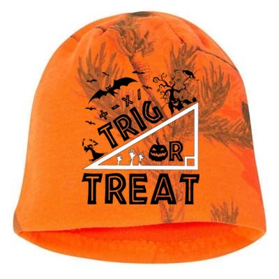 Halloween Math Teacher Trig Or Treat Student School College Kati - Camo Knit Beanie