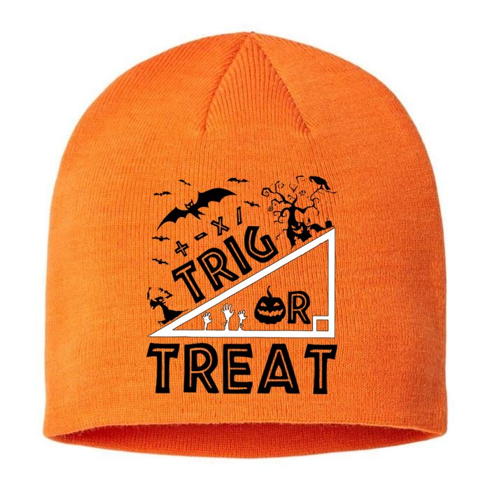 Halloween Math Teacher Trig Or Treat Student School College Sustainable Beanie