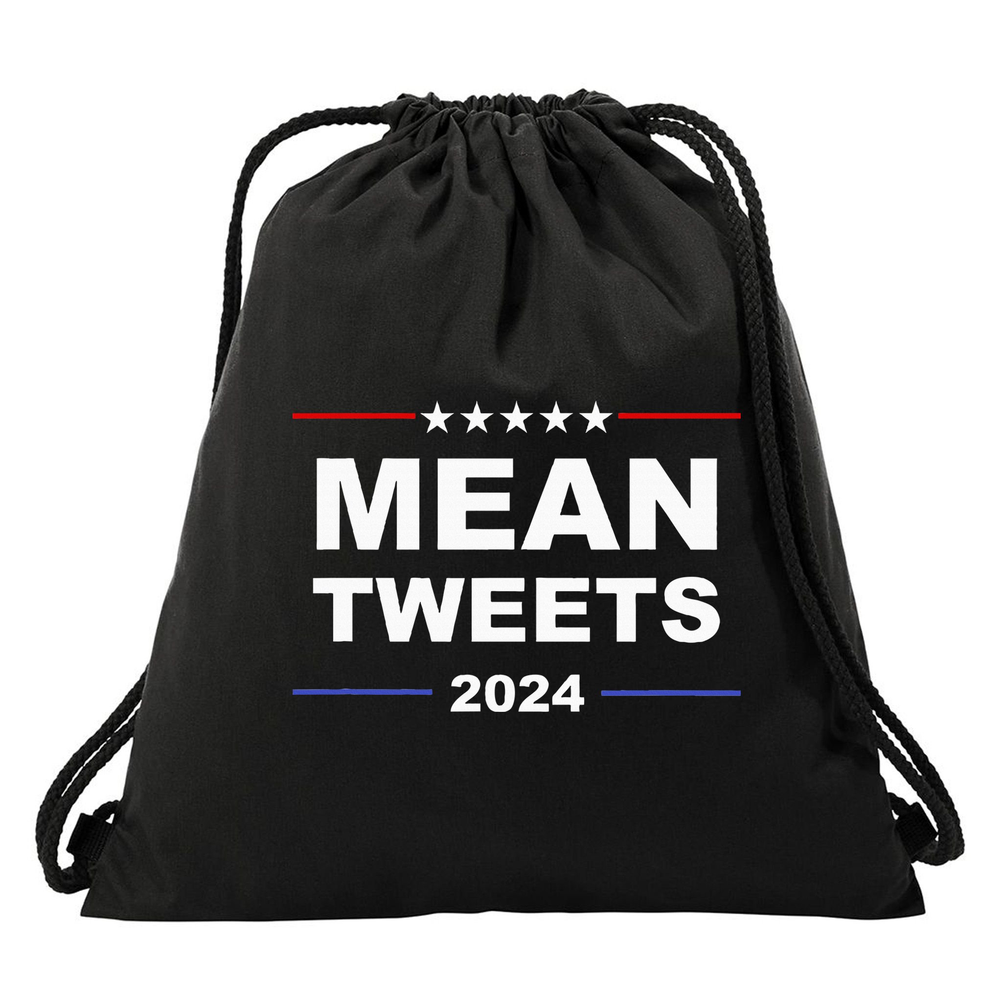 Humorous Mean Tweets & Trump 2024 Political Gear Gop Fans Drawstring Bag