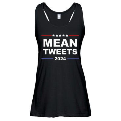Humorous Mean Tweets & Trump 2024 Political Gear Gop Fans Ladies Essential Flowy Tank