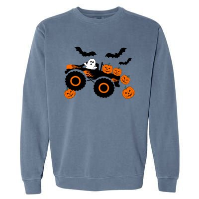 Halloween Monster Truck Ghost S Costume Meaningful Gift Garment-Dyed Sweatshirt