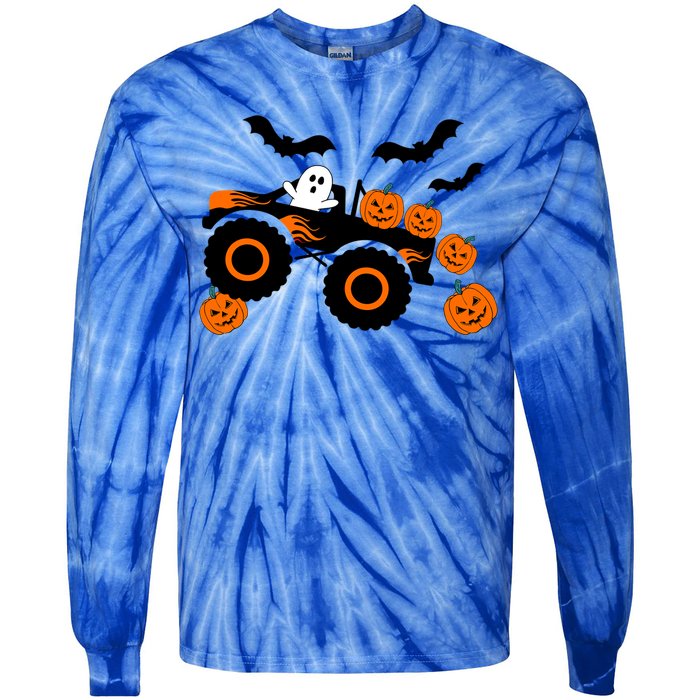 Halloween Monster Truck Ghost S Costume Meaningful Gift Tie-Dye Long Sleeve Shirt