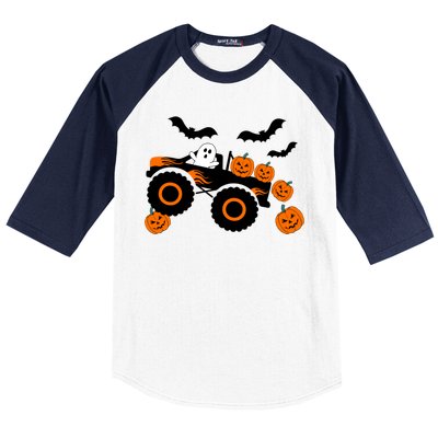 Halloween Monster Truck Ghost S Costume Meaningful Gift Baseball Sleeve Shirt