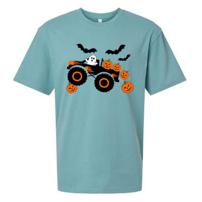 Halloween Monster Truck Ghost S Costume Meaningful Gift Sueded Cloud Jersey T-Shirt