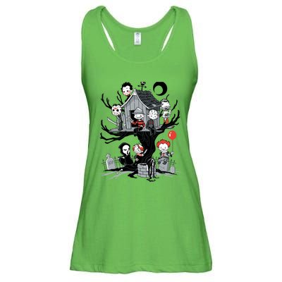 Horror Movie Tree House Funny Halloween Ladies Essential Flowy Tank