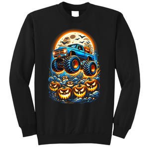 Halloween Monster Truck Jack O Lantern Boy Trick Treat Tall Sweatshirt