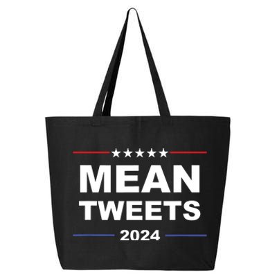 Humorous Mean Tweets Trump 2024 Political Gear Gop Fans 25L Jumbo Tote