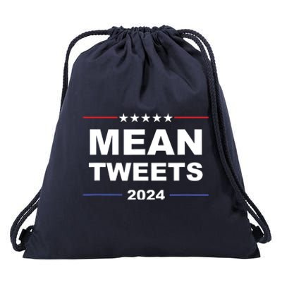 Humorous Mean Tweets Trump 2024 Political Gear Gop Fans Drawstring Bag