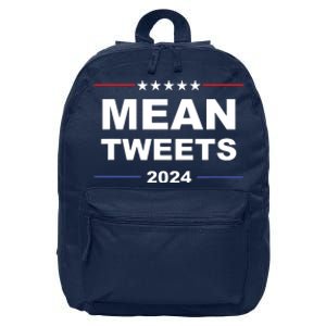 Humorous Mean Tweets Trump 2024 Political Gear Gop Fans 16 in Basic Backpack