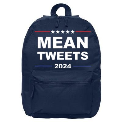 Humorous Mean Tweets Trump 2024 Political Gear Gop Fans 16 in Basic Backpack