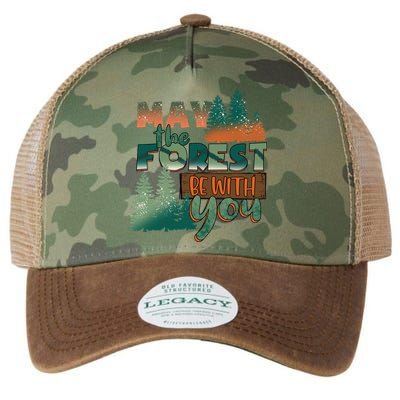 Hiking May The Forest Be With You Camping Gift Legacy Tie Dye Trucker Hat