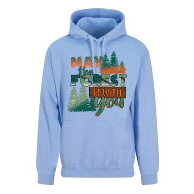 Hiking May The Forest Be With You Camping Gift Unisex Surf Hoodie