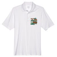 Hiking May The Forest Be With You Camping Gift Men's Origin Performance Pique Polo