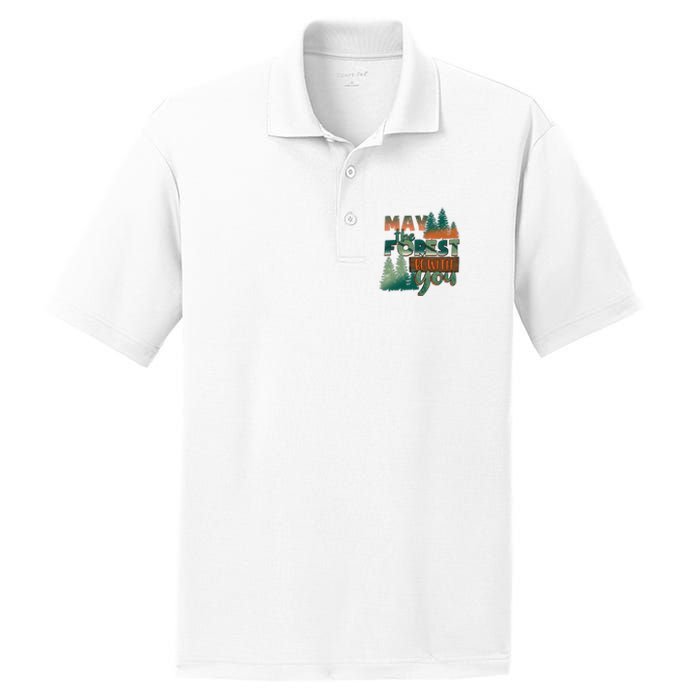 Hiking May The Forest Be With You Camping Gift PosiCharge RacerMesh Polo