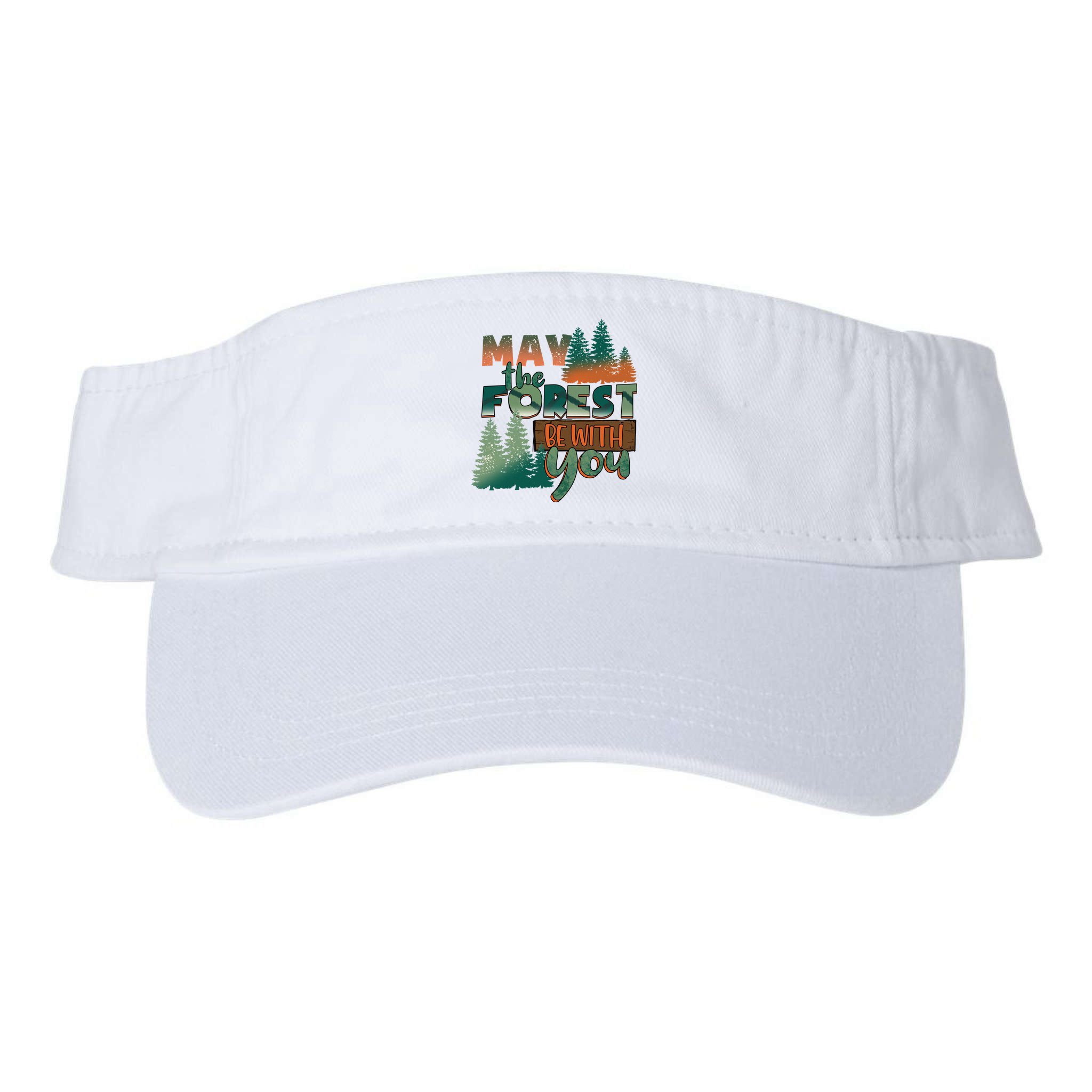 Hiking May The Forest Be With You Camping Gift Visor