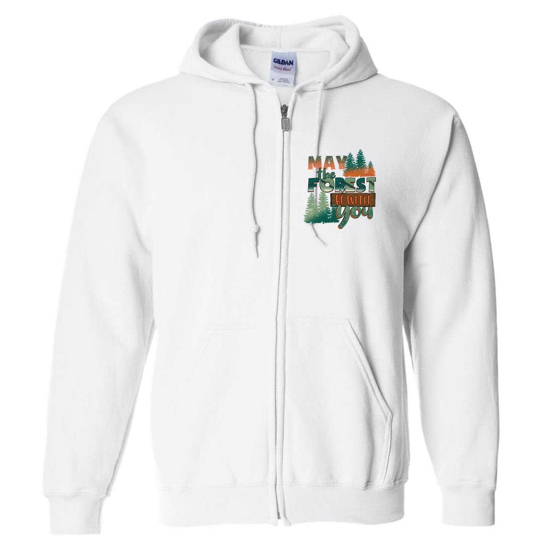 Hiking May The Forest Be With You Camping Gift Full Zip Hoodie