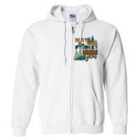 Hiking May The Forest Be With You Camping Gift Full Zip Hoodie