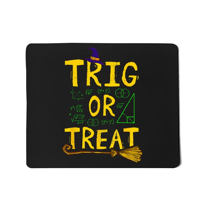 Halloween Math Teacher Trig Or Treat Student School College Mousepad