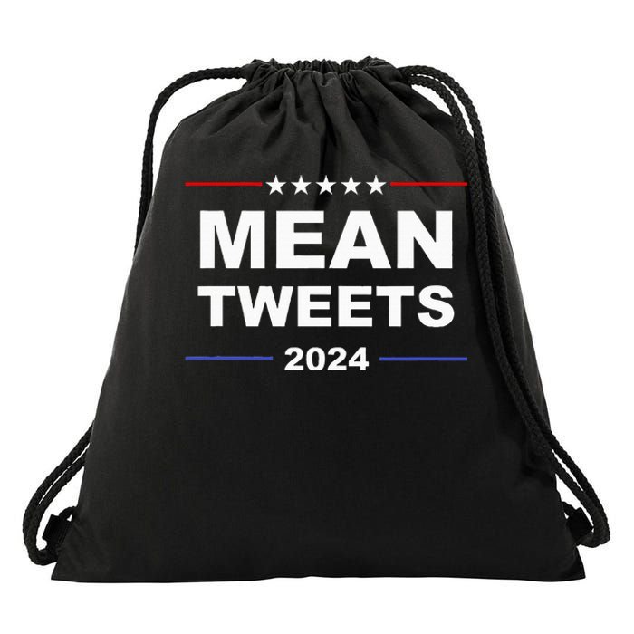 Humorous Mean Tweets & Trump 2024 Political Gear Gop Drawstring Bag