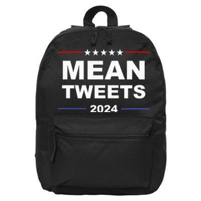 Humorous Mean Tweets & Trump 2024 Political Gear Gop 16 in Basic Backpack