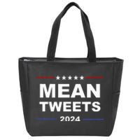 Humorous Mean Tweets & Trump 2024 Political Gear Gop Zip Tote Bag