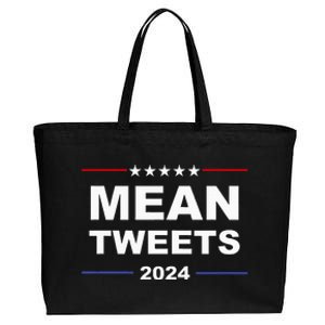 Humorous Mean Tweets & Trump 2024 Political Gear Gop Cotton Canvas Jumbo Tote