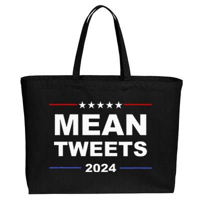 Humorous Mean Tweets & Trump 2024 Political Gear Gop Cotton Canvas Jumbo Tote