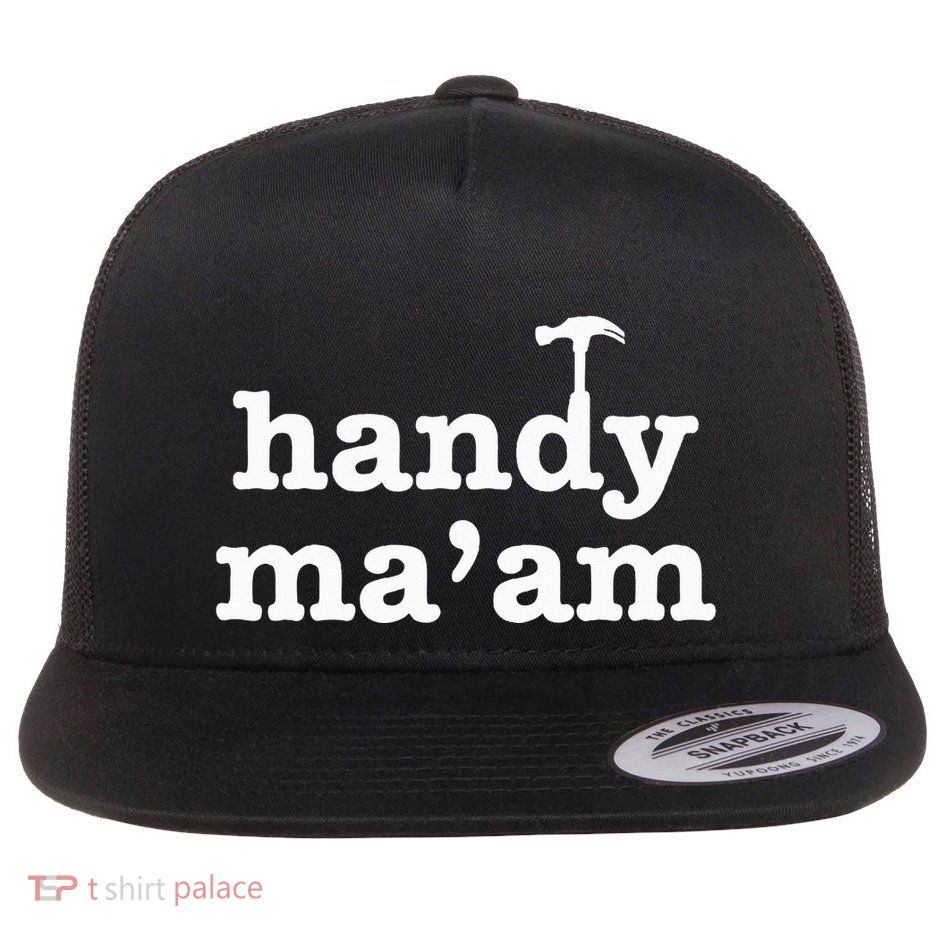 Handy MaAm Tools Female Woman Maintenance Worker Feminist Flat Bill Trucker Hat